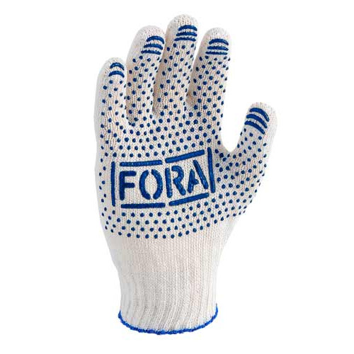 Рабочие перчатки DOLONI 15000 Fora белые с рисунком ПВХ